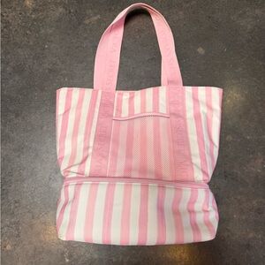 Victoria's Secret Pink Striped Tote Bag